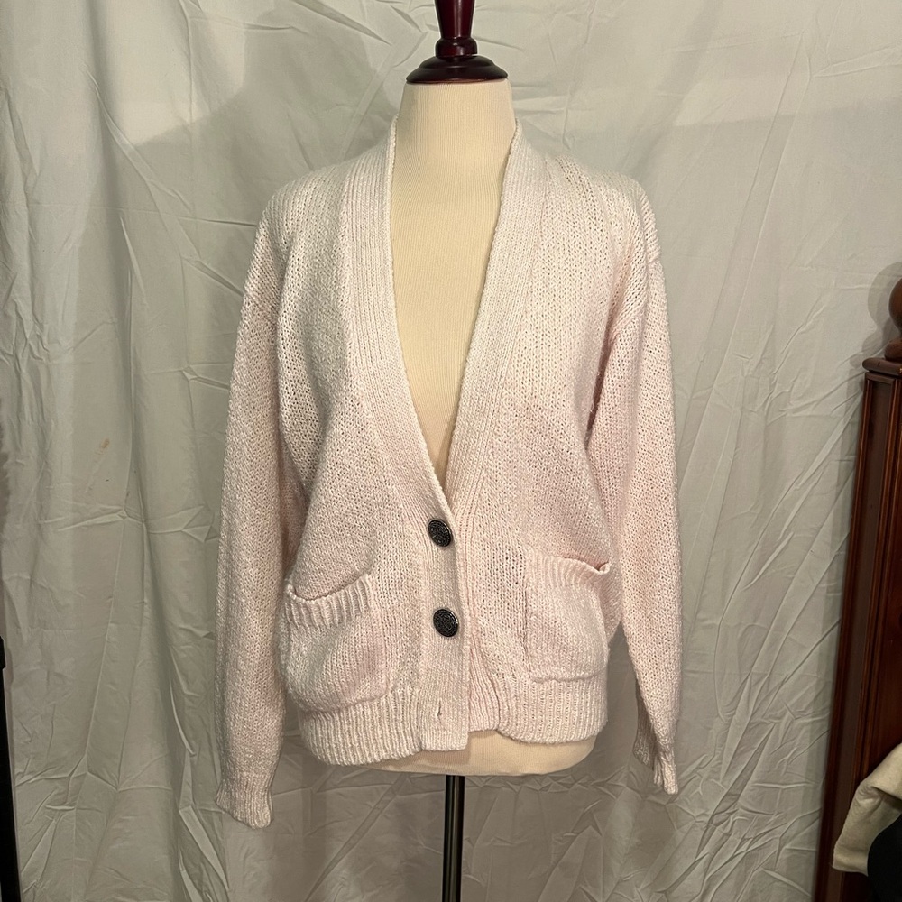 Elegant Women's Pink Cardigan Sweater